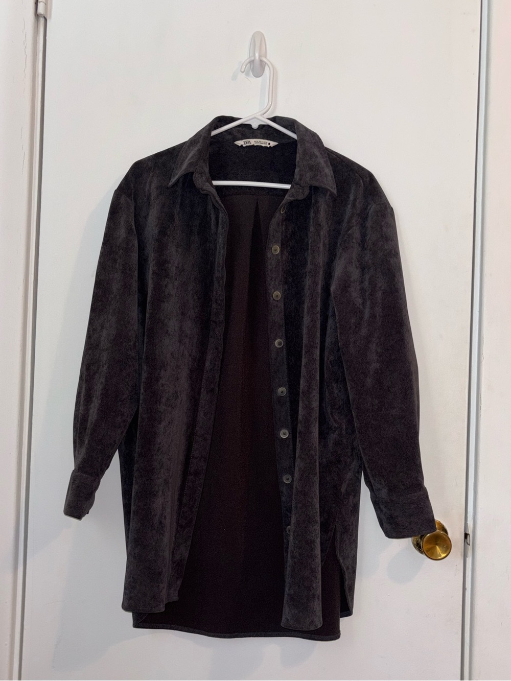 Zara Charcoal Gray Long Sleeve Jacket